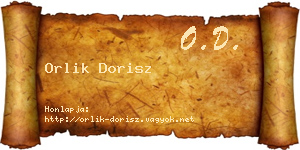 Orlik Dorisz névjegykártya